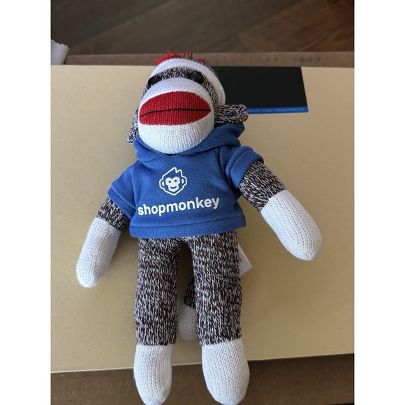 Sock‎ Monkey 9" Plush Stuffed New - Picture 1 of 3